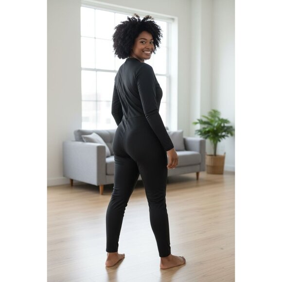 NEW SKIMS 4X Black Long Sleeve Full Body Jumpsuit Stretch Comfort Sexy Catsuit - Picture 2 of 13